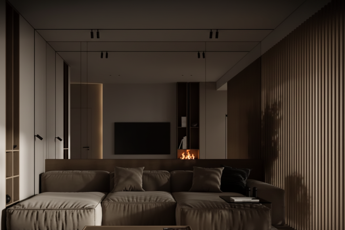 Salon minimaliste moderne ultra HD