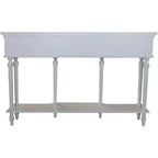 Console de canapé avec tiroirs de rangement et étagère pour entrée, Blanc