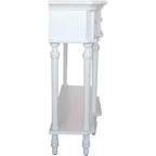 Console de canapé avec tiroirs de rangement et étagère pour entrée, Blanc