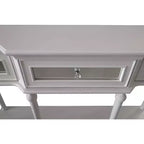 Console de canapé avec tiroirs de rangement et étagère pour entrée, Blanc
