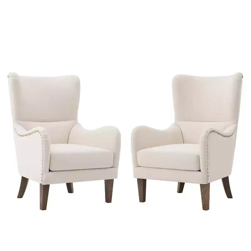 Fauteuil club contemporain à haut dossier (41 po) en microfibre, style Chesterfield