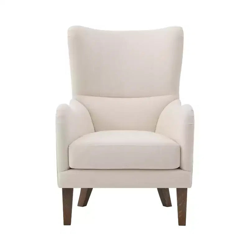 Fauteuil club contemporain à haut dossier (41 po) en microfibre, style Chesterfield