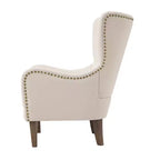 Fauteuil club contemporain à haut dossier (41 po) en microfibre, style Chesterfield