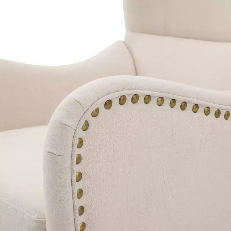 Fauteuil club contemporain à haut dossier (41 po) en microfibre, style Chesterfield