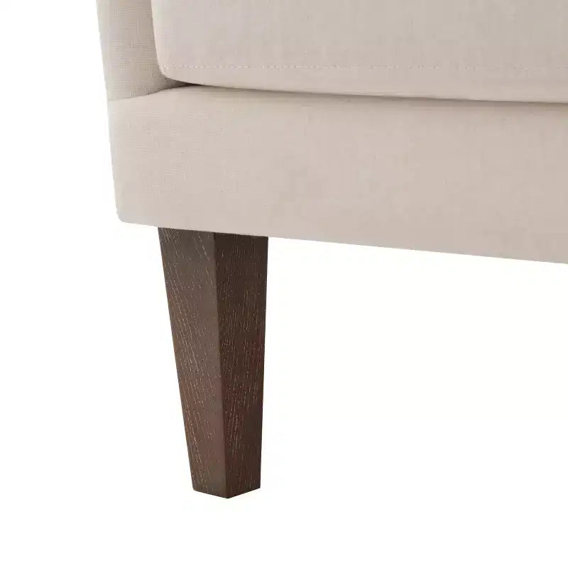 Fauteuil club contemporain à haut dossier (41 po) en microfibre, style Chesterfield