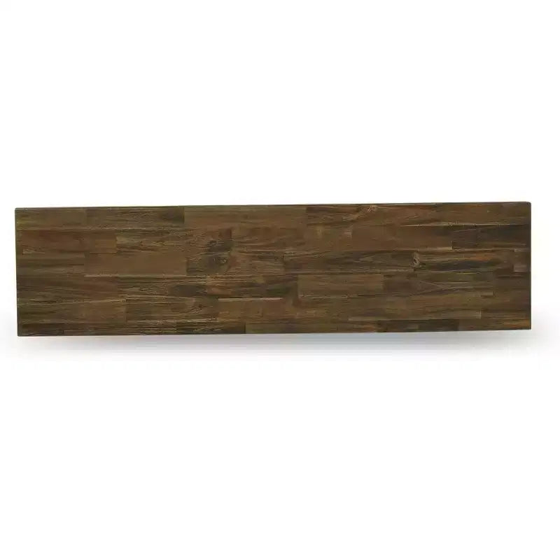 Banc de table à manger moderne avec assise en bois, 60x15x18 pouces, Noir/Espresso