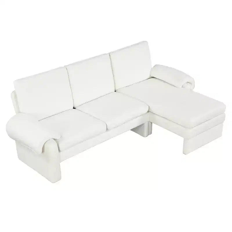 Canapé-lit futon convertible 94W avec dossier réglable, méridienne réversible et accoudoirs amovibles, beige/gris