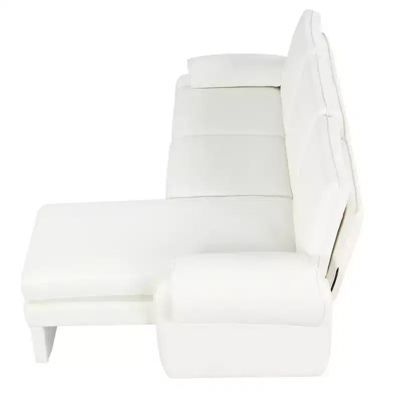 Canapé-lit futon convertible 94W avec dossier réglable, méridienne réversible et accoudoirs amovibles, beige/gris