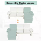Canapé-lit futon convertible 94W avec dossier réglable, méridienne réversible et accoudoirs amovibles, beige/gris