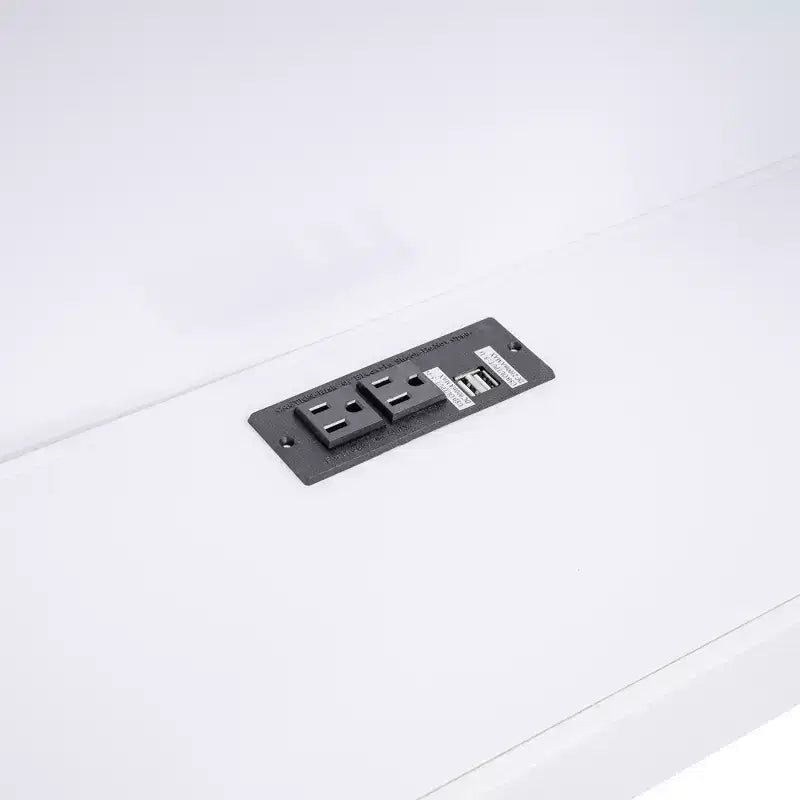 Lit de repos double au design moderne avec lit gigogne, armoires de rangement et ports USB