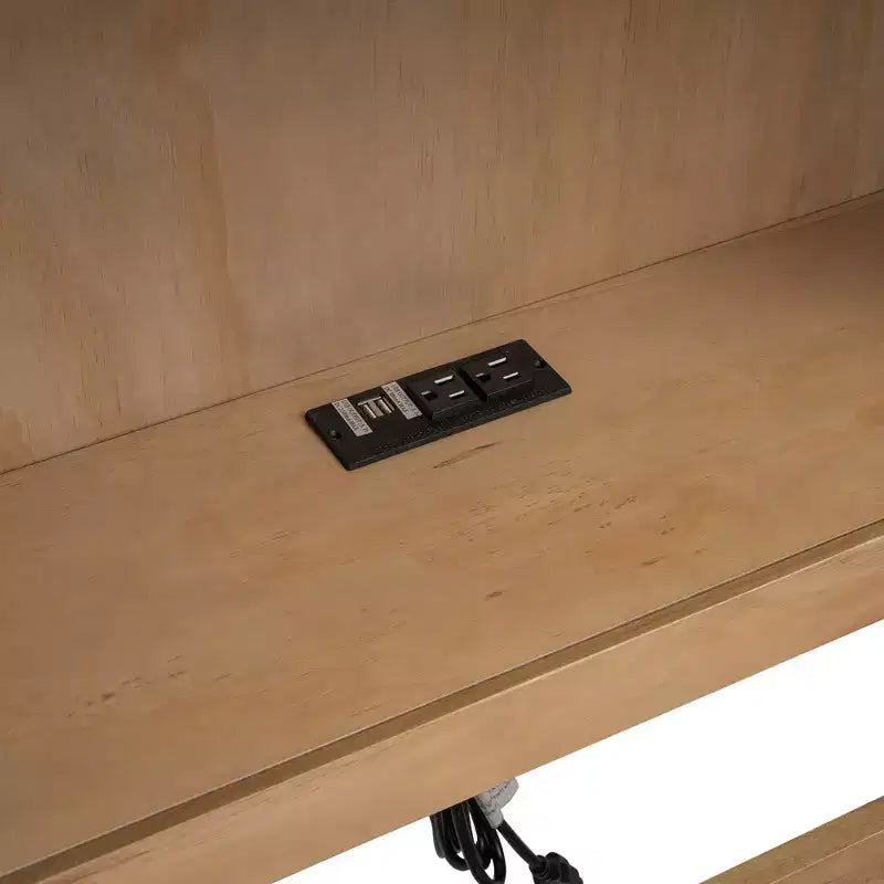Lit de repos double au design moderne avec lit gigogne, armoires de rangement et ports USB