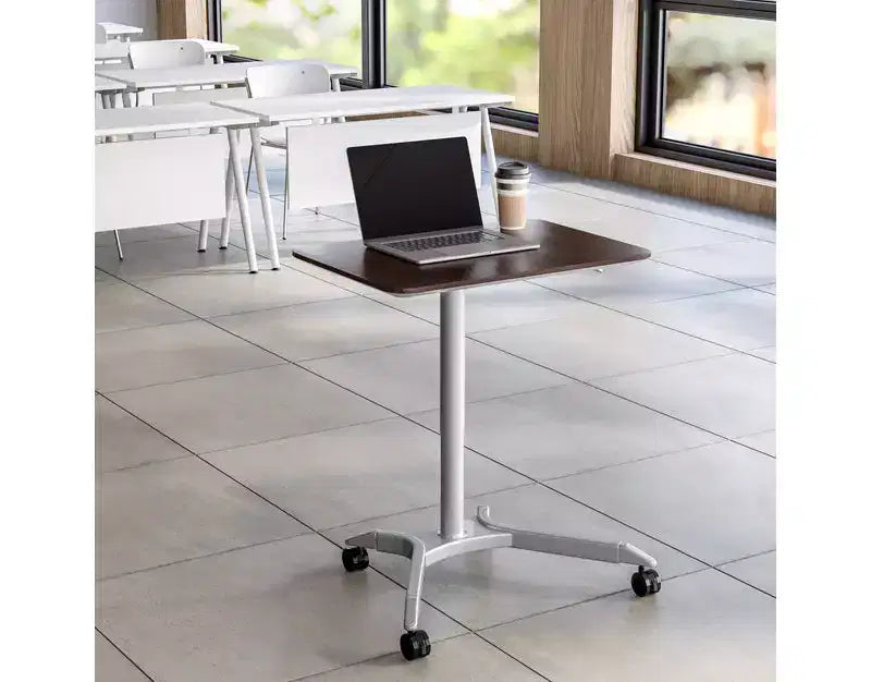 Chariot de bureau mobile assis-debout pneumatique