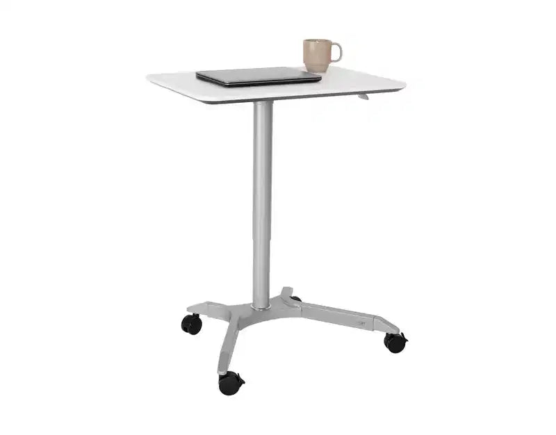 Chariot de bureau mobile assis-debout pneumatique
