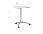 Chariot de bureau mobile assis-debout pneumatique