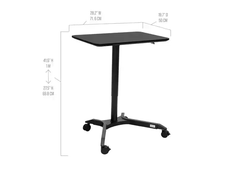 Chariot de bureau mobile assis-debout pneumatique