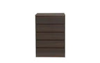 Commode verticale en panneau de particules de 13,79 cm de hauteur avec 5 tiroirs, finition marron