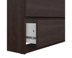 Commode verticale en panneau de particules de 13,79 cm de hauteur avec 5 tiroirs, finition marron