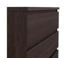 Commode verticale en panneau de particules de 13,79 cm de hauteur avec 5 tiroirs, finition marron