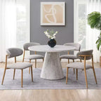 Table à manger ronde à pied Marble-Grain 47