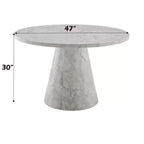 Table à manger ronde à pied Marble-Grain 47