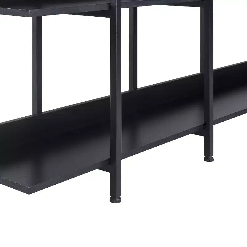 Bibliothèque de style industriel vintage avec cadre en métal et panneau MDF, étagère ouverte pour bureau à domicile