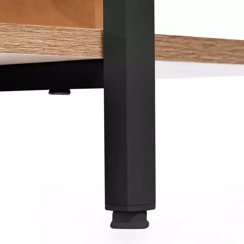 Bibliothèque de style industriel vintage avec cadre en métal et panneau MDF, étagère ouverte pour bureau à domicile
