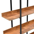 Bibliothèque de style industriel vintage avec cadre en métal et panneau MDF, étagère ouverte pour bureau à domicile