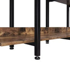 Bibliothèque de style industriel vintage avec cadre en métal et panneau MDF, étagère ouverte pour bureau à domicile