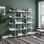 Bibliothèque de style industriel vintage avec cadre en métal et panneau MDF, étagère ouverte pour bureau à domicile