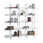 Bibliothèque de style industriel vintage avec cadre en métal et panneau MDF, étagère ouverte pour bureau à domicile