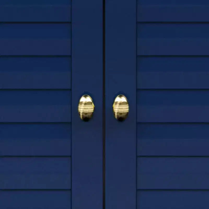 Meuble mural amovible à deux portes avec portes à fausses persiennes, Bleu marine