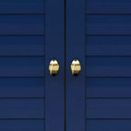 Meuble mural amovible à deux portes avec portes à fausses persiennes, Bleu marine