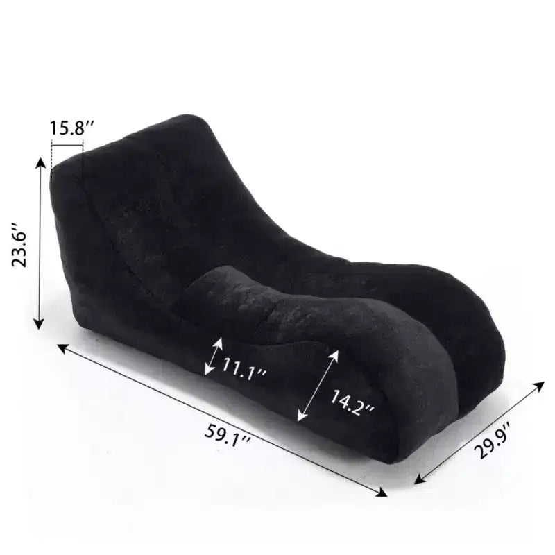 Pouf Poire de 150 cm, Fauteuil Lounger Ergonomique avec Éponge Haute Élasticité, Canapé de Sol Léger pour Salon, Chambre