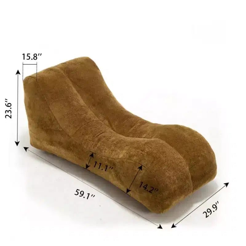 Pouf Poire de 150 cm, Fauteuil Lounger Ergonomique avec Éponge Haute Élasticité, Canapé de Sol Léger pour Salon, Chambre