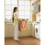 Panier à linge avec couvercle, deux sacs intérieurs amovibles, panier de rangement à vêtements à deux compartiments