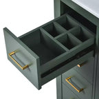 Meuble-lavabo simple de 30 po avec armoire et 3 tiroirs – Noir / Bleu / Vert / Indigo / Blanc