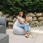 Pouf d'extérieur imperméable en forme de goutte, tissu résistant aux intempéries et durable, pour tous les âges
