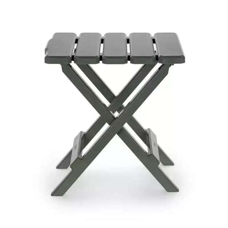 Table d'appoint pliante portable en plastique, résistante aux intempéries et à la rouille, pour camping intérieur et extérieur, sauge (lot de 2)