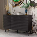 47,2 buffet au design moderne, meuble de rangement noir, table console en bois pour la décoration intérieure
