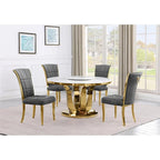Ensemble de salle à manger rond 5 pièces Best Quality Furniture D325-SC324-7