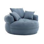 Fauteuil arrondi type « lazy sofa » – Blanc/Bleu/Gris/Jaune/Orange/Rose fuchsia/Bleu marine/Vert, modèle une ou deux places